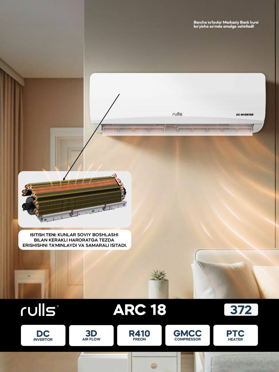 Rulls ARC-18 Inverter konditsioner